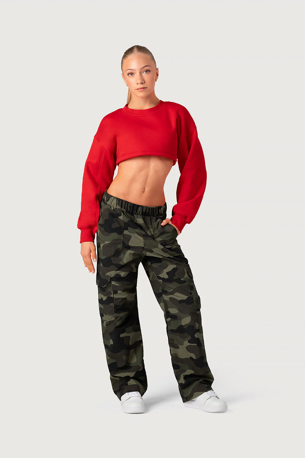 Girls Cropped Bolero Sweat Top - Image 3