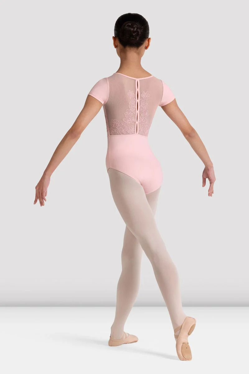 Girls Mei Floral Cap Sleeve Leotard - Image 3