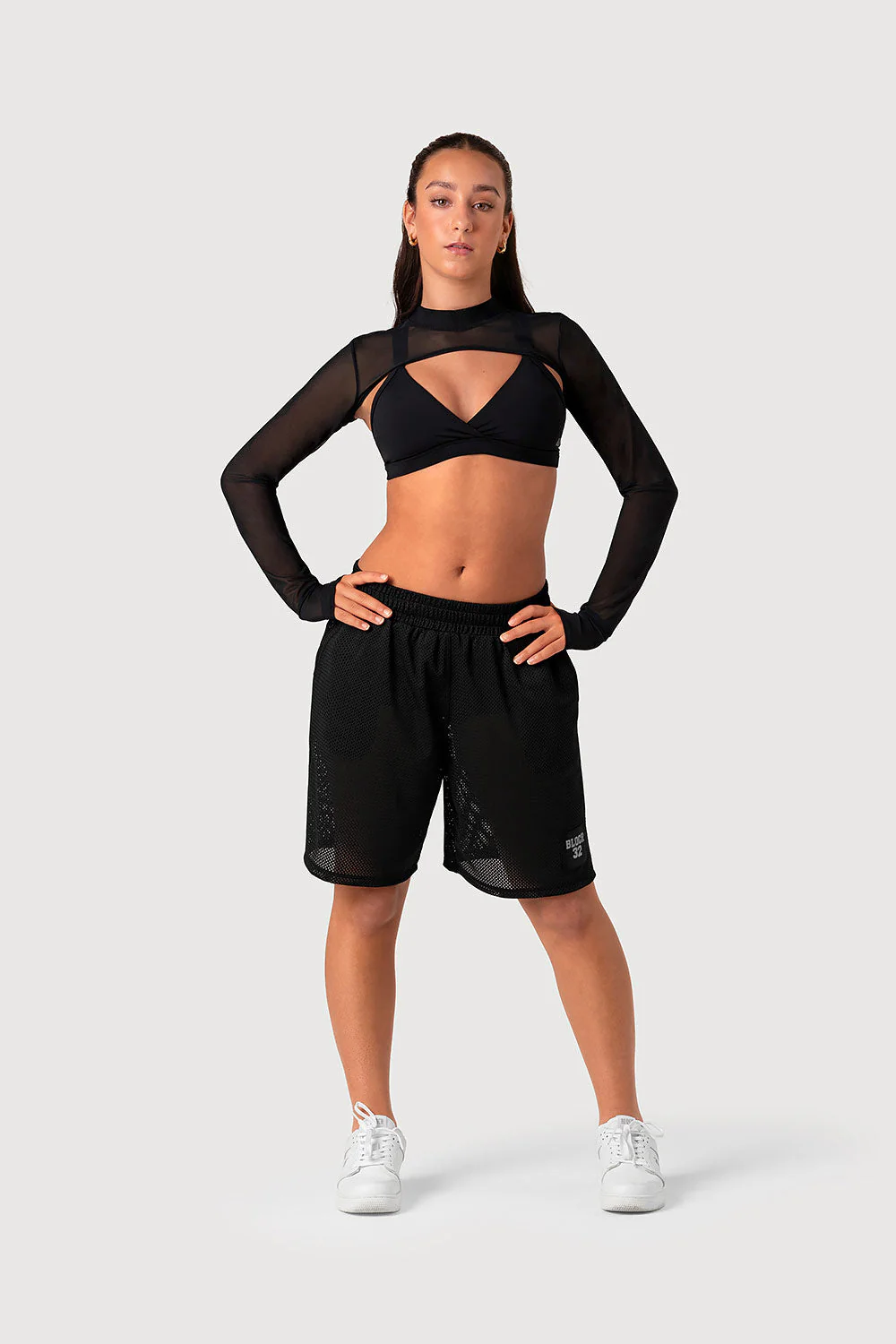 Girls Mesh Bolero Crop Top - Image 3