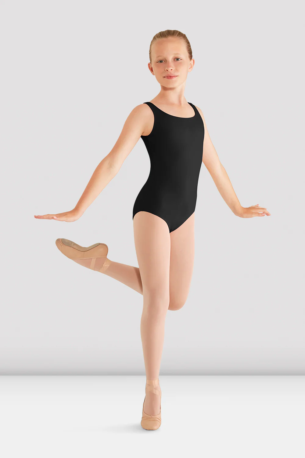 Girls Mirella Basic Tank Leotard - Image 2