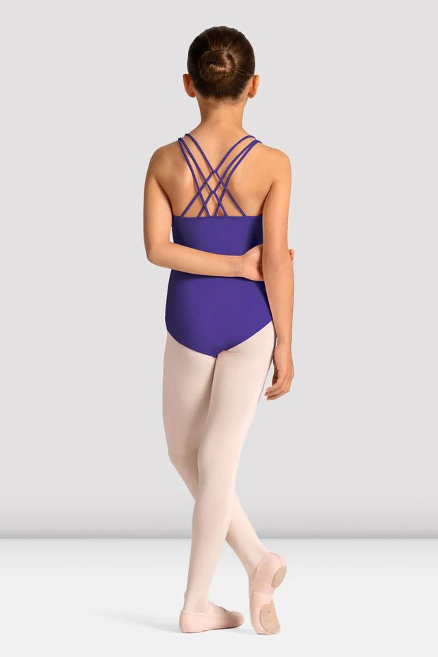 Girls Mirella Celestia Cross Back Printed Leotard - Image 2