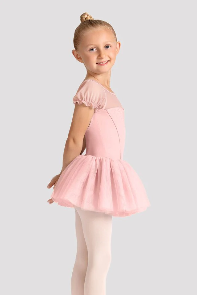 Girls Mirella Celestia Short Sleeve Printed Tutu Dress - Image 3