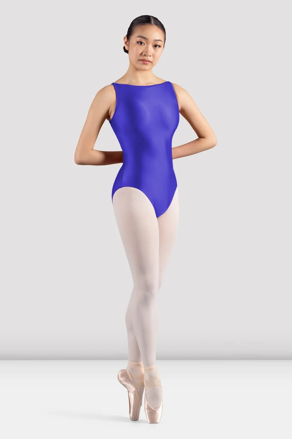 Ladies Mirella Glow Boat Neck Leotard - Image 2