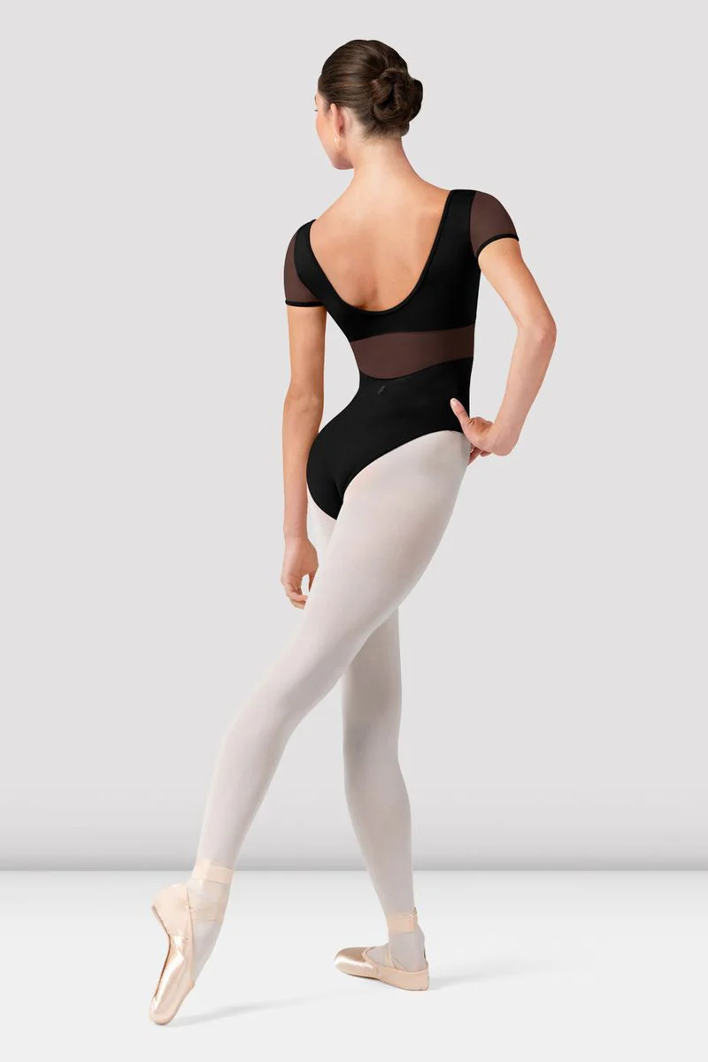 Ladies Olivia Floral Cap Sleeve Leotard - Image 3
