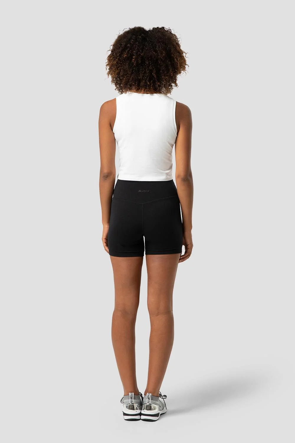 Ladies Tonal Bloch Print Crop Tank - Image 2